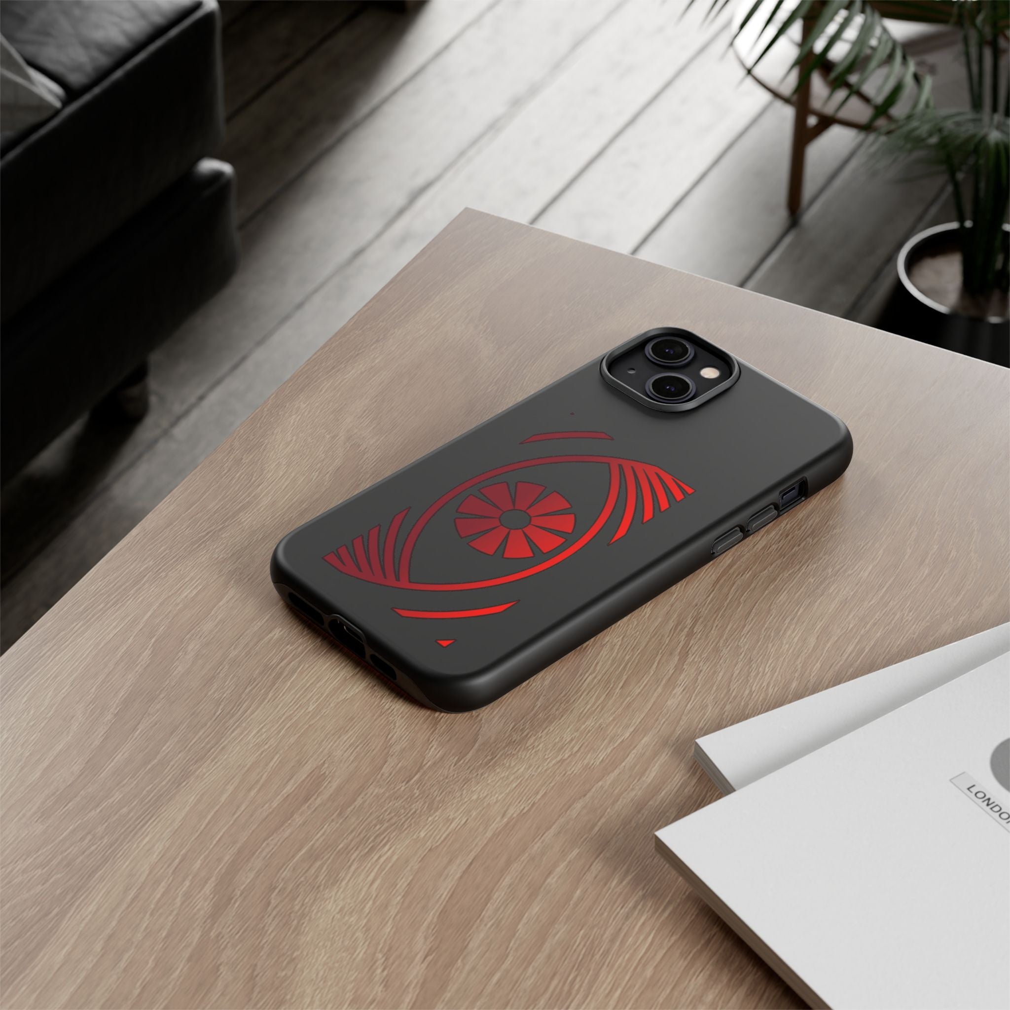 Tough Cases — Red Abstract Eye Graphic Phone Case Printify Phone Case  FUN GUY WORLD