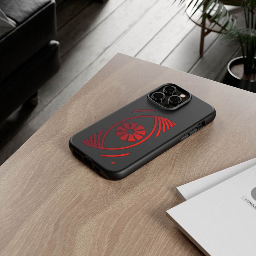Tough Cases — Red Abstract Eye Graphic Phone Case Printify Phone Case  FUN GUY WORLD