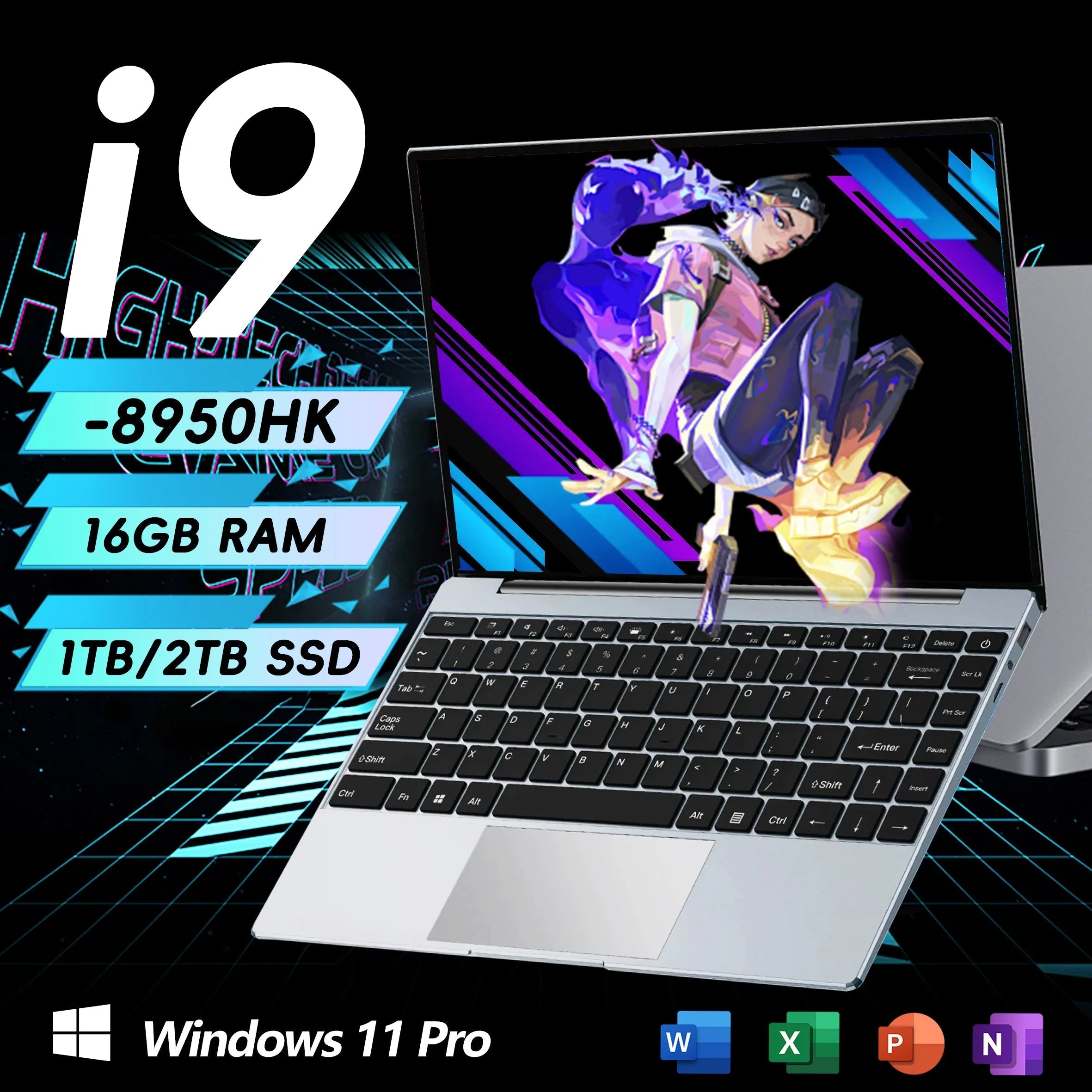 14.1'' Laptop Computer Windows 11 Intel Core i9 8950HK 16GB RAM 1TB 2TB SSD Laptops Office Study Gaming Notebook PC Computer - FUN GUY WORLD FUN GUYS SHOP FUN GUY WORLD 14:691;200000605:416GB RAM 1TB SSD  GRAY 16GB RAM 1TB SSD 14.1'' Laptop Computer Windows 11 Intel Core i9 8950HK 16GB RAM 1TB 2TB SSD Laptops Office Study Gaming Notebook PC Computer FUN GUYS SHOP FUN GUY WORLD