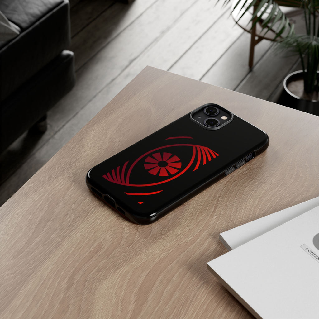 Tough Cases — Red Abstract Eye Graphic Phone Case Printify Phone Case  FUN GUY WORLD