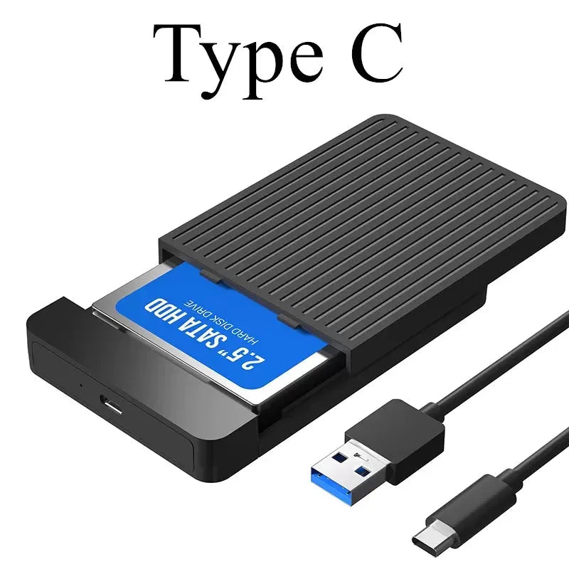 2.5 Inch USB3.0 Hard Drive Case External Hd Case Enclosure Usb to Sata Hard Drive Box Pocket for Hdd 2 5 Ssd Notebook Adapter - FUN GUY WORLD FUN GUYS SHOP FUN GUY WORLD 14:193Type C  Type C 2.5 Inch USB3.0 Hard Drive Case External Hd Case Enclosure Usb to Sata Hard Drive Box Pocket for Hdd 2 5 Ssd Notebook Adapter FUN GUYS SHOP FUN GUY WORLD