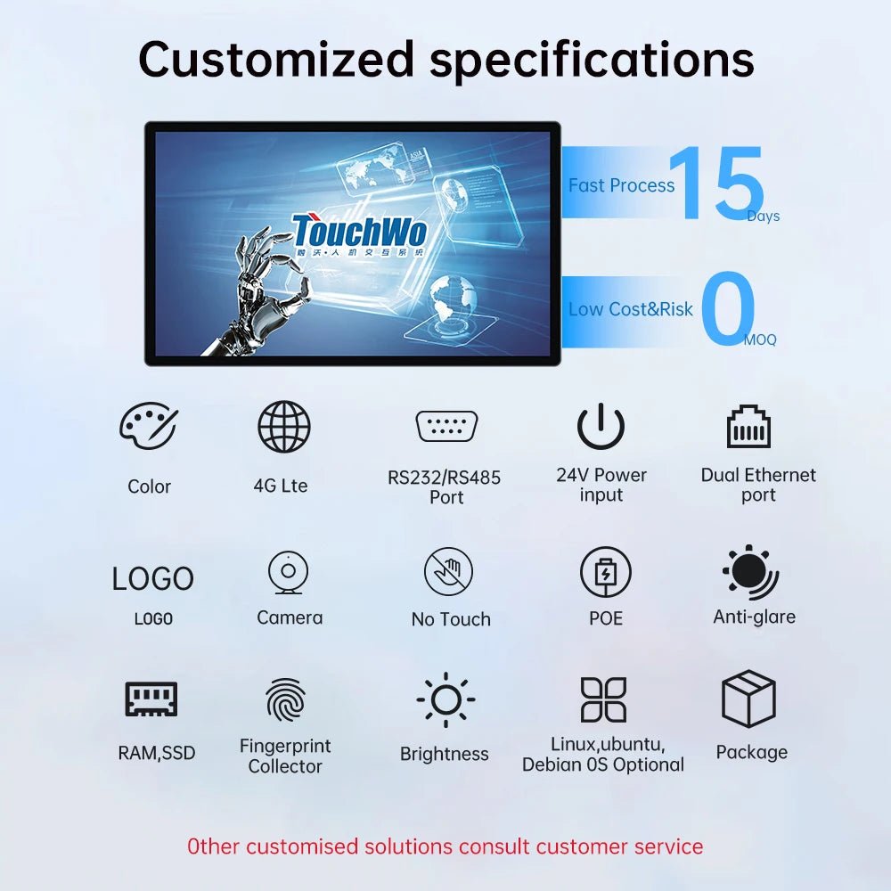 8 To 43 inch Wall mounted PCAP Multi Touch Screen Display Touchscreen Monitor Android 14 Tablet Win 10 Industiral All In One Pc - FUN GUY WORLD FUN GUYS SHOP FUN GUY WORLD 200000605:201441034;200007763:201336100;272:8093Android 14-8G-128G;5:5708610811.6 Inch  11.6 Inch Android 14 - 8G - 128G JP|China Mainland 8 To 43 inch Wall mounted PCAP Multi Touch Screen Display Touchscreen Monitor Android 14 Tablet Win 10 Industiral All In One Pc FUN GUYS SHOP FUN GUY WORLD