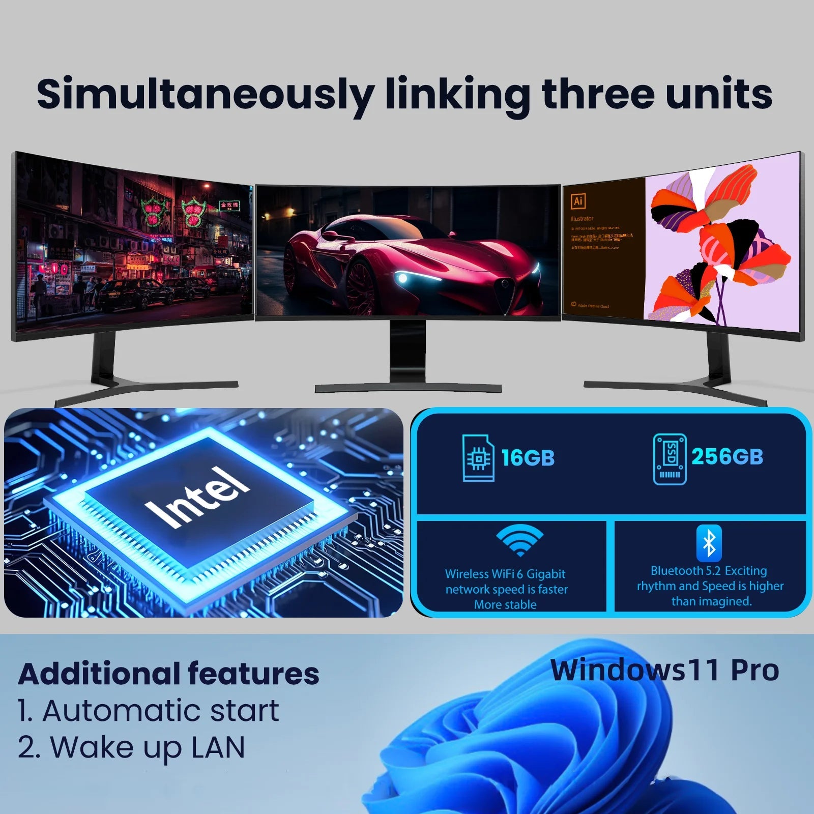 Mini PC Protable Gaming i9 8950HK i3-6100 16GB RAM Windows 11 Pro WIFI6 BT5.2 4K 1TB 2TB SSD 1000Mbps Mini Gamer Computer PC FUN GUYS SHOP   FUN GUYS SHOP