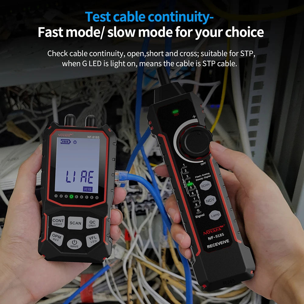 NOYAFA NF-918S Cable Tracker LCD Display Optical Fiber Tester Optical Power Meter Portable Visual Fault Locator Network Tools FUN GUYS SHOP   FUN GUYS SHOP