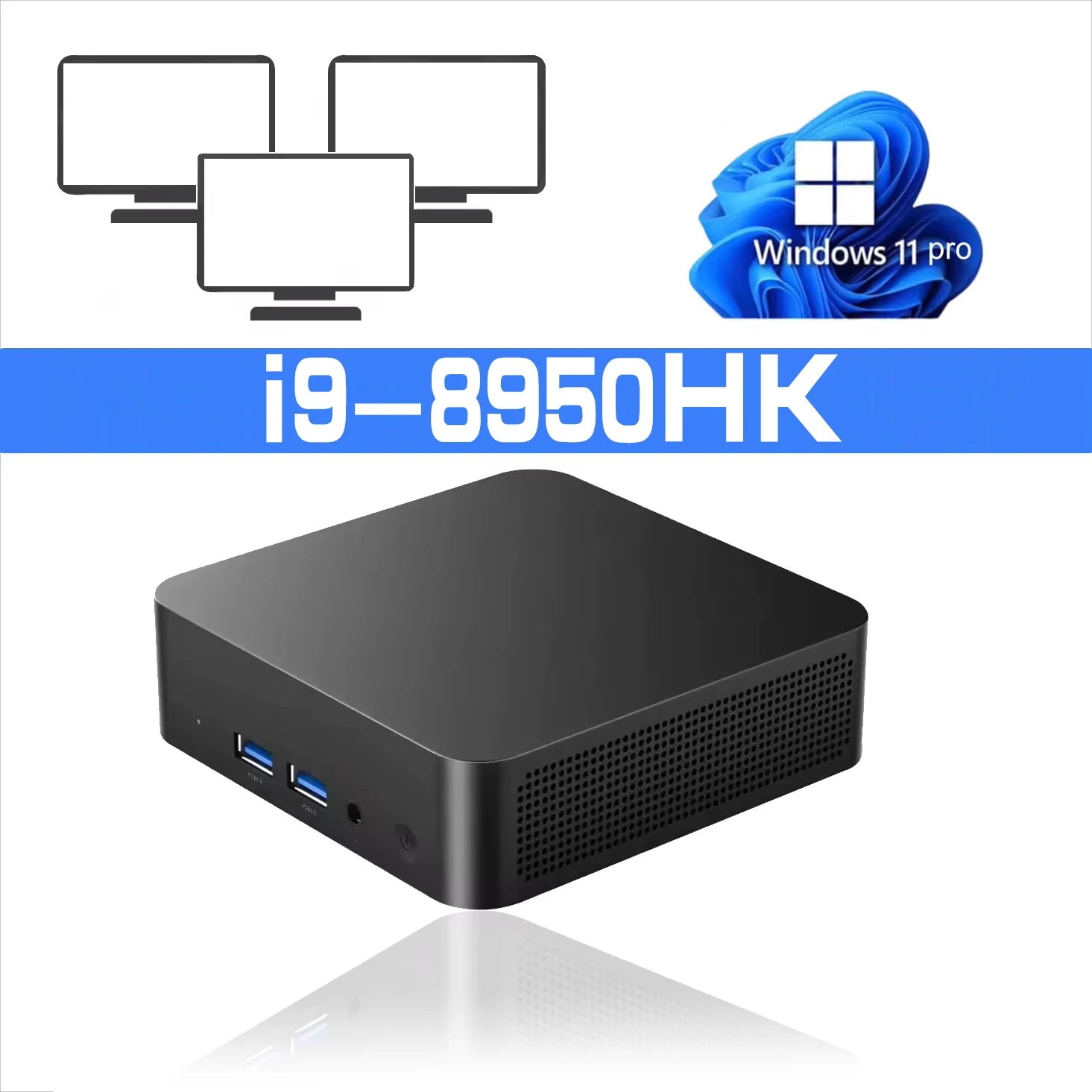 Mini PC Protable Gaming i9 8950HK i3-6100 16GB RAM Windows 11 Pro WIFI6 BT5.2 4K 1TB 2TB SSD 1000Mbps Mini Gamer Computer PC FUN GUYS SHOP   FUN GUYS SHOP
