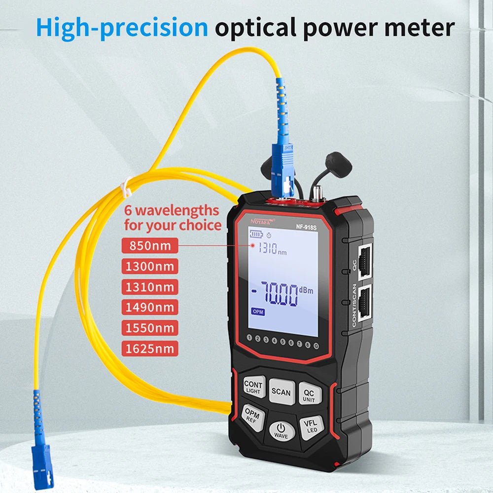 NOYAFA NF-918S Cable Tracker LCD Display Optical Fiber Tester Optical Power Meter Portable Visual Fault Locator Network Tools FUN GUYS SHOP   FUN GUYS SHOP