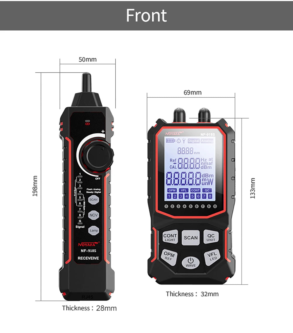 NOYAFA NF-918S Cable Tracker LCD Display Optical Fiber Tester Optical Power Meter Portable Visual Fault Locator Network Tools FUN GUYS SHOP   FUN GUYS SHOP
