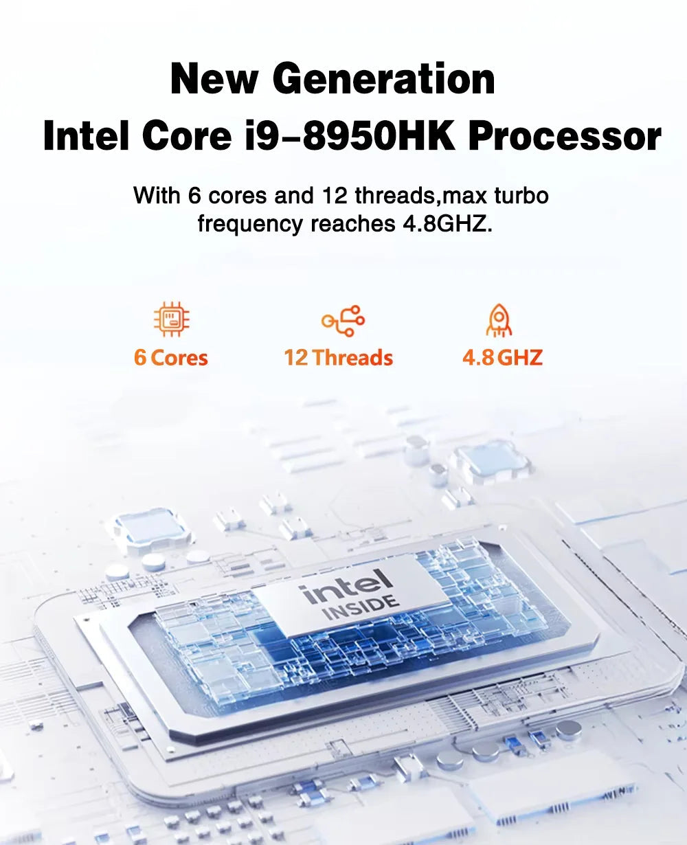 Mini PC Protable Gaming i9 8950HK i3-6100 16GB RAM Windows 11 Pro WIFI6 BT5.2 4K 1TB 2TB SSD 1000Mbps Mini Gamer Computer PC FUN GUYS SHOP   FUN GUYS SHOP