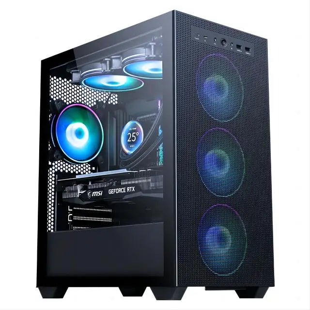 Aotesier Hot selling gamer desktop computer build in Win10 16GB Ram SSD 256G GTX 1050Ti Core E5-2650 processor new gaming pc FUN GUYS SHOP Computer  FUN GUYS SHOP