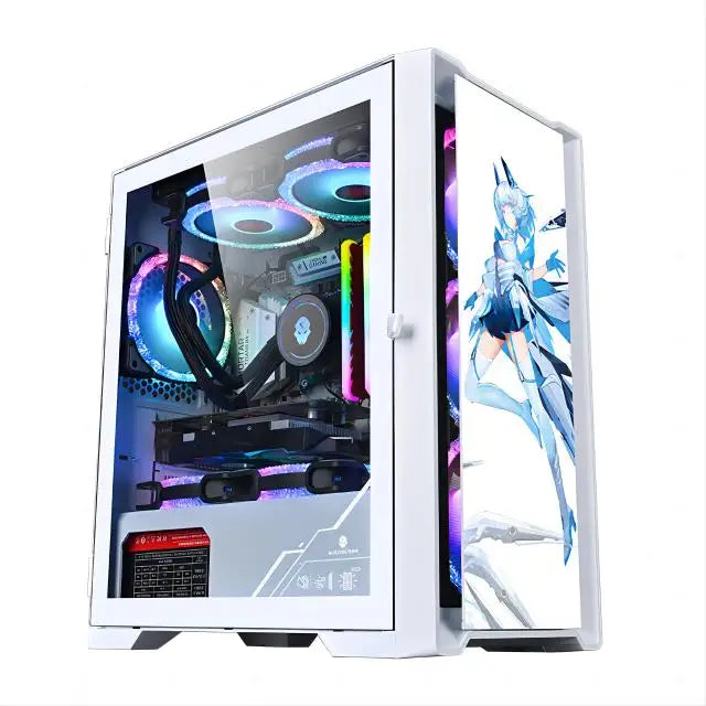 AOTESIER Gaming PC core i7 CPU With 16G RAM 256G SSD HD4600 ATX/ITX/M-ATX full view side panel Temper Glass Front pc gamer FUN GUYS SHOP   FUN GUY WORLD