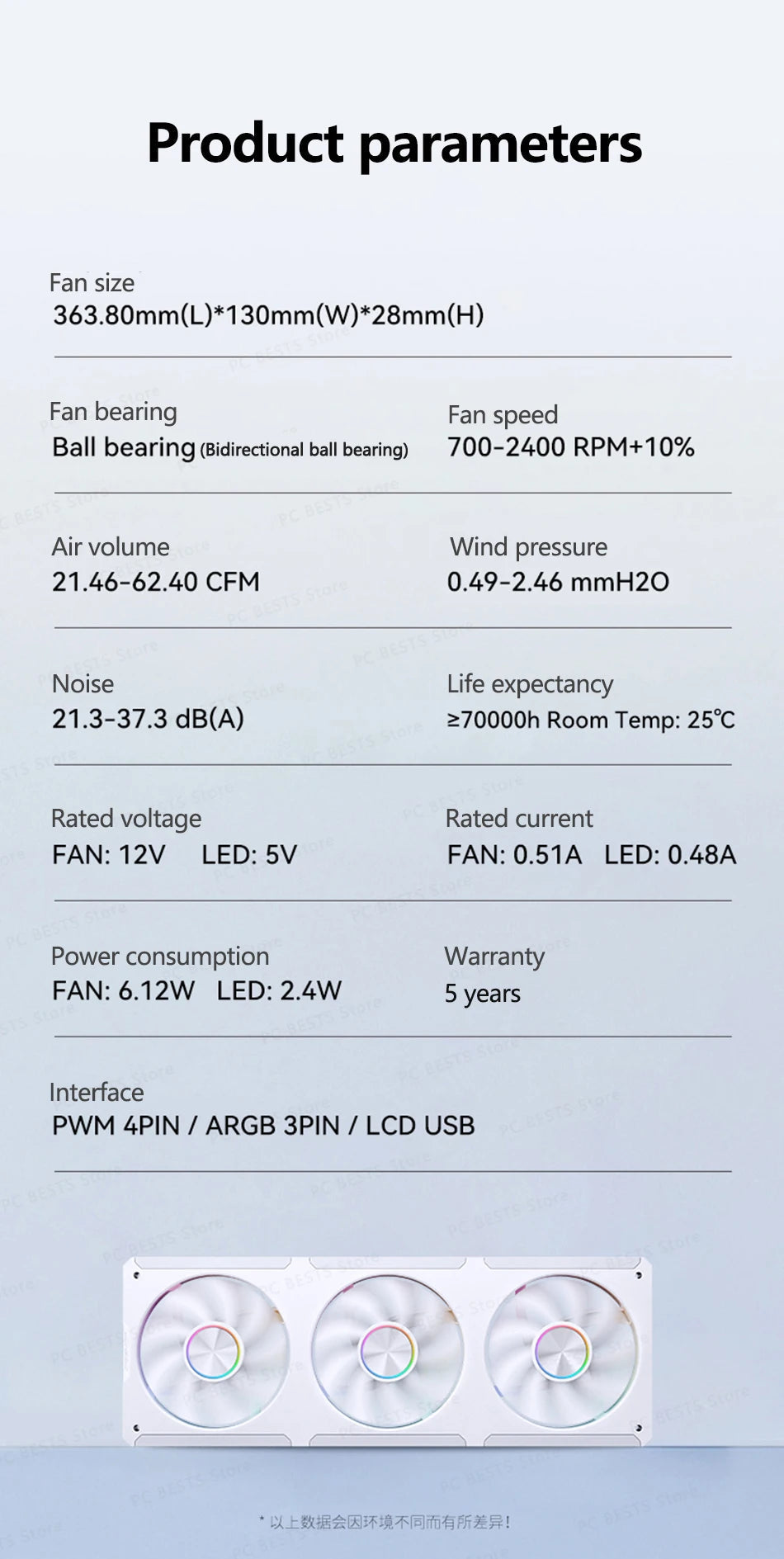 JONSBO ZC-360 Chassis Fan 3 Screen 5V ARGB PWM CPU Cooling Fan Ball Bearing Integrated Fan Magnetic Suction 3.38 Inch Case Fan FUN GUYS SHOP   FUN GUY WORLD