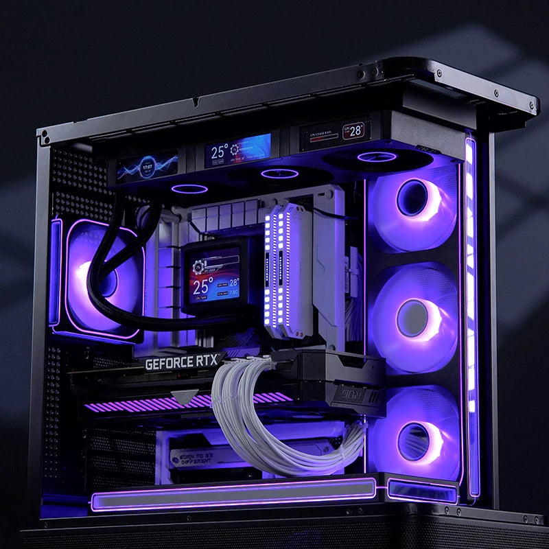 JONSBO ZC-360 Chassis Fan 3 Screen 5V ARGB PWM CPU Cooling Fan Ball Bearing Integrated Fan Magnetic Suction 3.38 Inch Case Fan FUN GUYS SHOP   FUN GUY WORLD