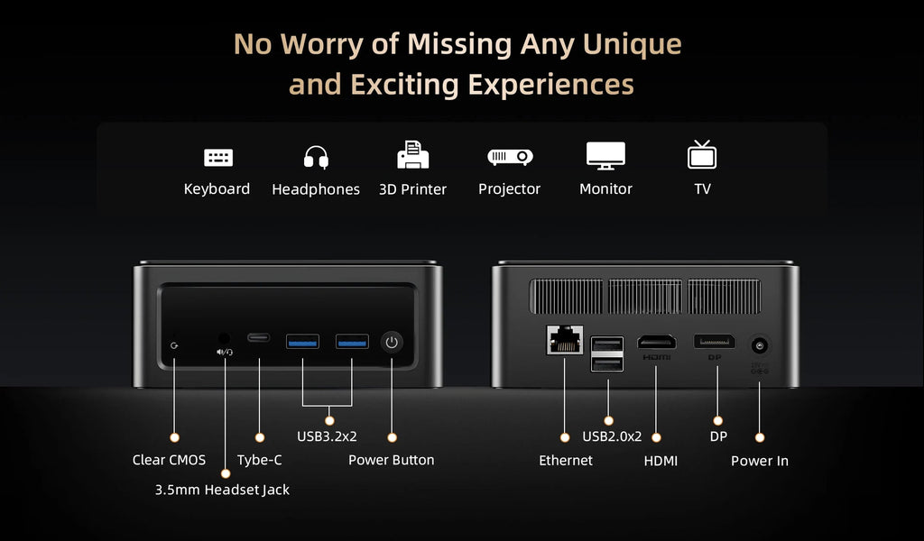 BMAX B5A Pro Mini PC | AMD Ryzen 7 5825U/5700U | Radeon Graphics | 16GB+512GB | Win11 Pro | 4K@60Hz | USB4 | Ultra-Slim FUN GUYS SHOP   FUN GUYS SHOP