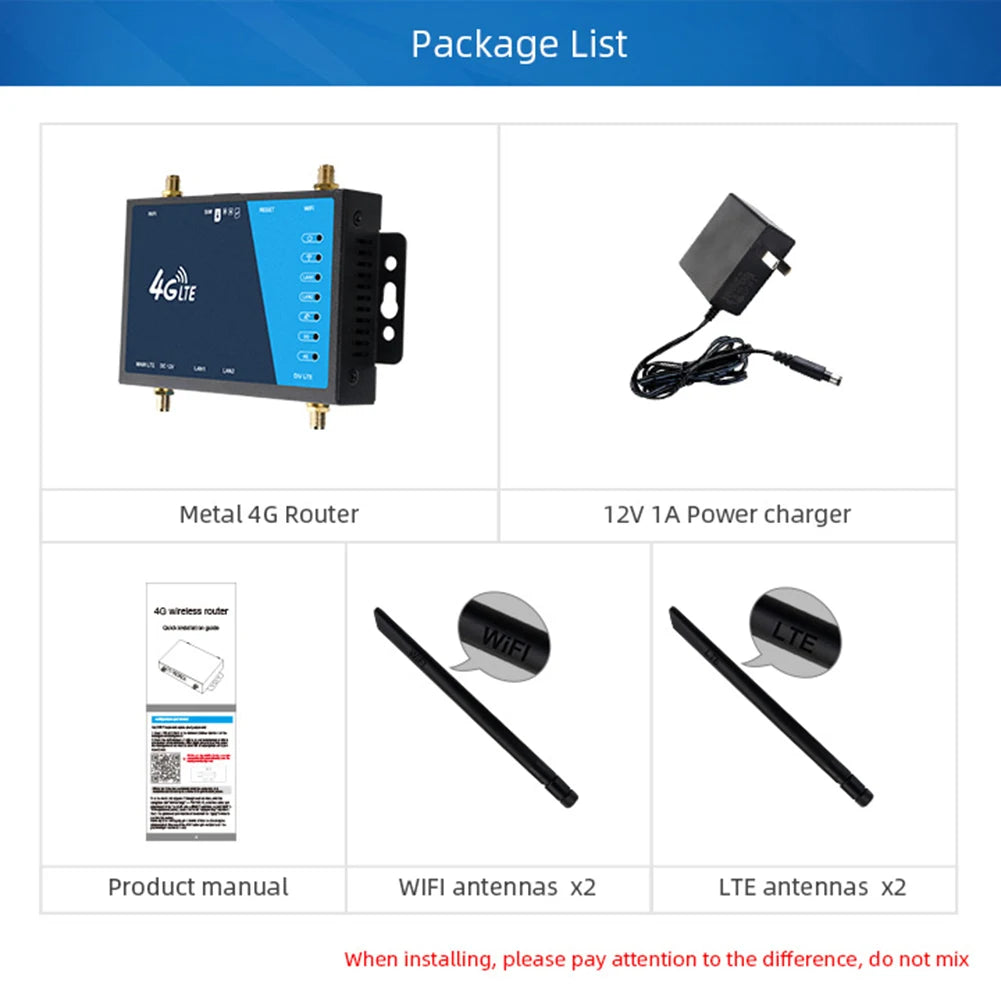 4G WiFi Router Industrial Grade 4G Broadband Wireless Router 4G LTE CPE Router With Sim Card Slot Antenna Firewall Protection FUN GUYS SHOP   FUN GUY WORLD