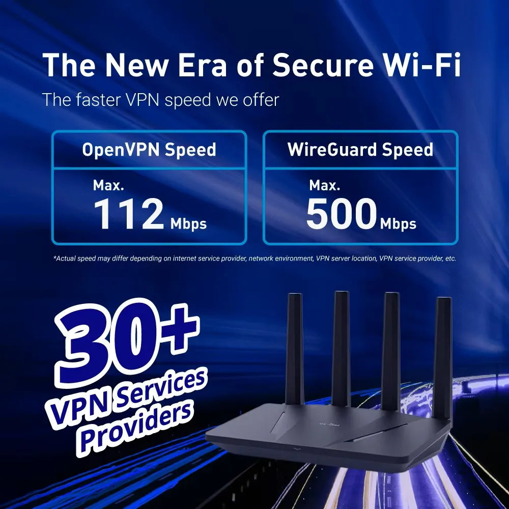 GL.iNet GL-AX1800(Flint) WiFi 6 Router -Dual Band Gigabit Wireless ,5 x 1G Ethernet Ports ,Amazing OpenVpn&WireGuard Speed FUN GUYS SHOP   FUN GUYS SHOP