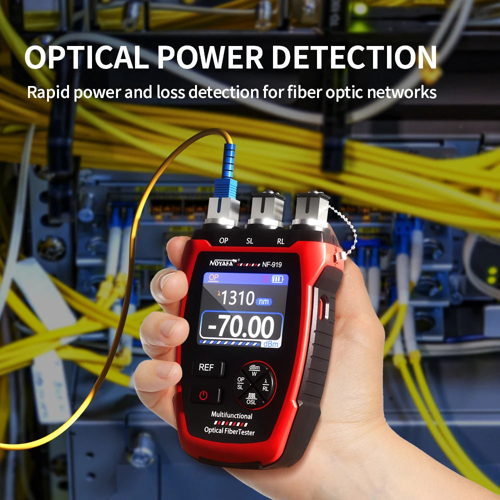 NOYAFA NF-919 Mini Optical Power Meter Visual Fault Locator Network Cable Test OPM/REF -70~+9dbm SC/FC/ST Universal Port FUN GUYS SHOP   FUN GUY WORLD