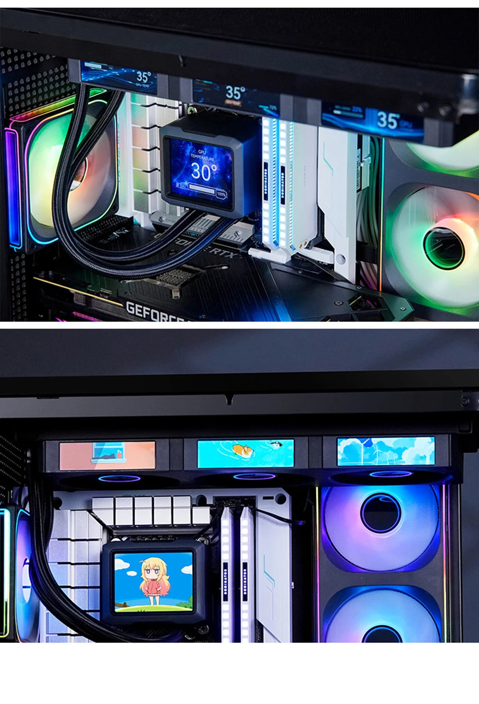 JONSBO ZC-360 Chassis Fan 3 Screen 5V ARGB PWM CPU Cooling Fan Ball Bearing Integrated Fan Magnetic Suction 3.38 Inch Case Fan FUN GUYS SHOP   FUN GUY WORLD