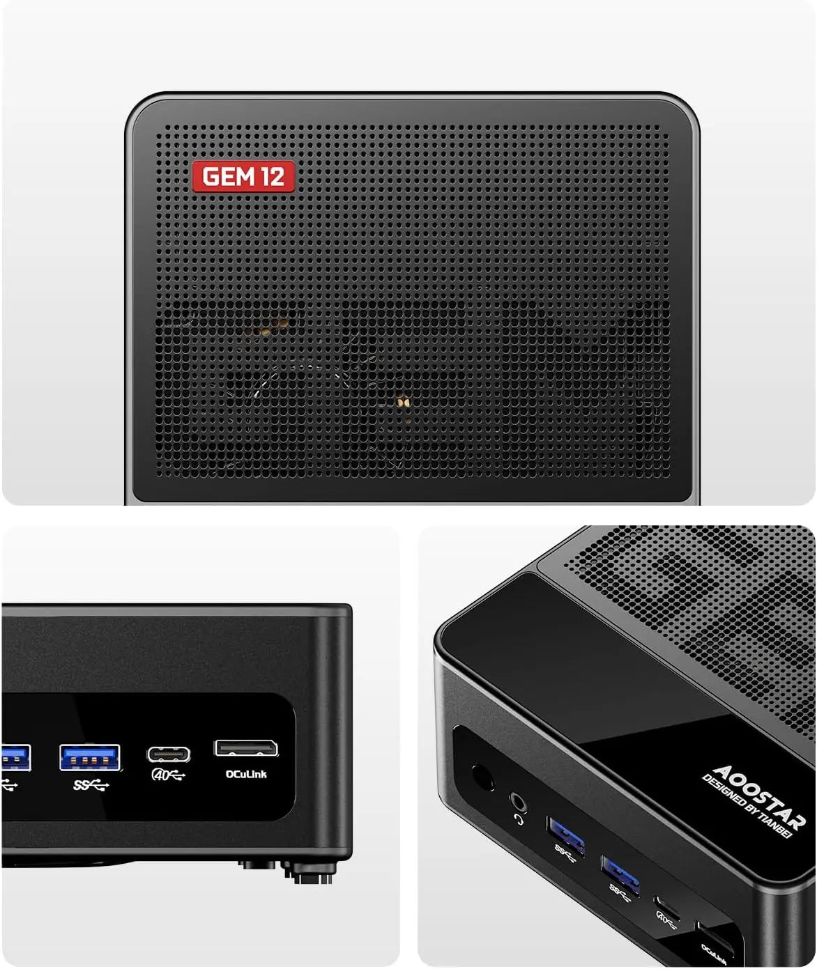 AOOSATR GEM12 Max Gaming Mini PC AMD Ryzen 7 8745HS High Performance USB4 OCuLink DDR5 5600MHz Wi-Fi 6 4K@120Hz Desktop Mini PC FUN GUYS SHOP   FUN GUYS SHOP