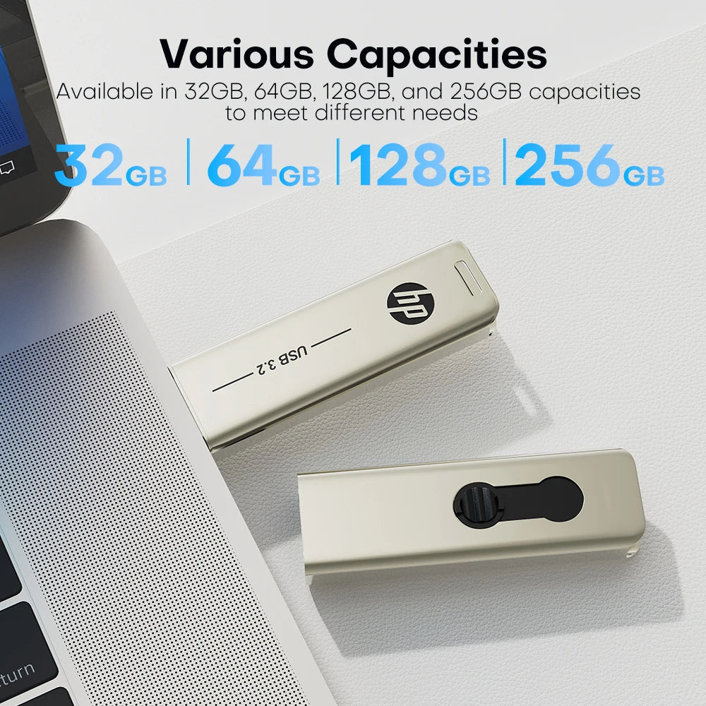 HP Metal Flash Drive USB3.2 Pendrive 32GB 64GB 128GB 256GB Type-C High Speed Memory Stick Rotating USB Stick For PC Cars Car FUN GUYS SHOP   FUN GUY WORLD