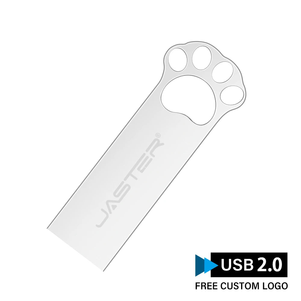 Black Cat's Paw USB Flash Drive 128GB Free Custom Logo Memory Stick 64GB Gold Metal Pen Drive 32GB Free Key Chain U Disk 16GB FUN GUYS SHOP   FUN GUY WORLD