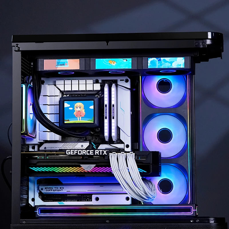 JONSBO ZC-360 Chassis Fan 3 Screen 5V ARGB PWM CPU Cooling Fan Ball Bearing Integrated Fan Magnetic Suction 3.38 Inch Case Fan FUN GUYS SHOP   FUN GUY WORLD