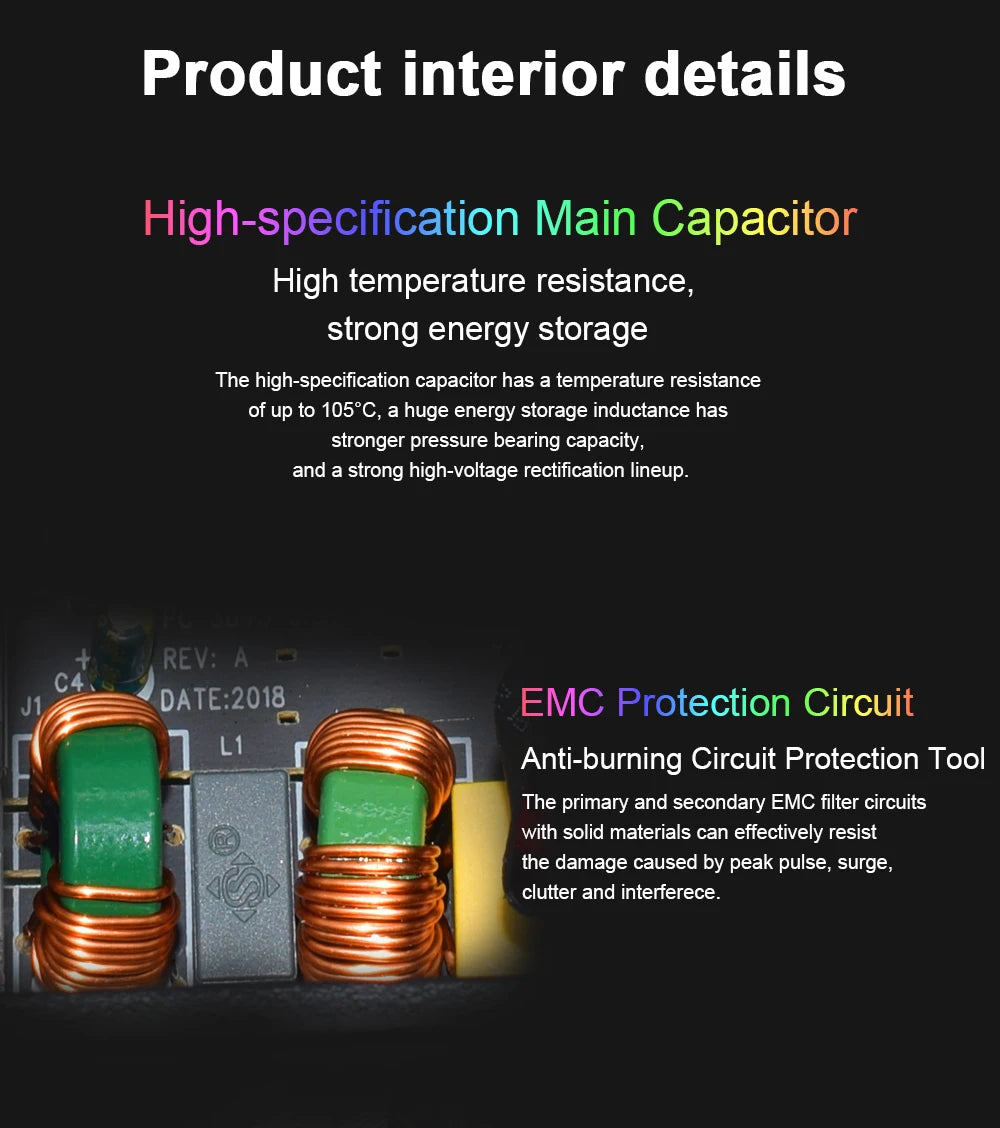 JULONGFENGBAO ATX 850W Full Modular RGB 80Plus Gold 20+4Pin 12V PSU Professional E-Sports Video Game Computer PC Power Supply FUN GUYS SHOP   FUN GUY WORLD