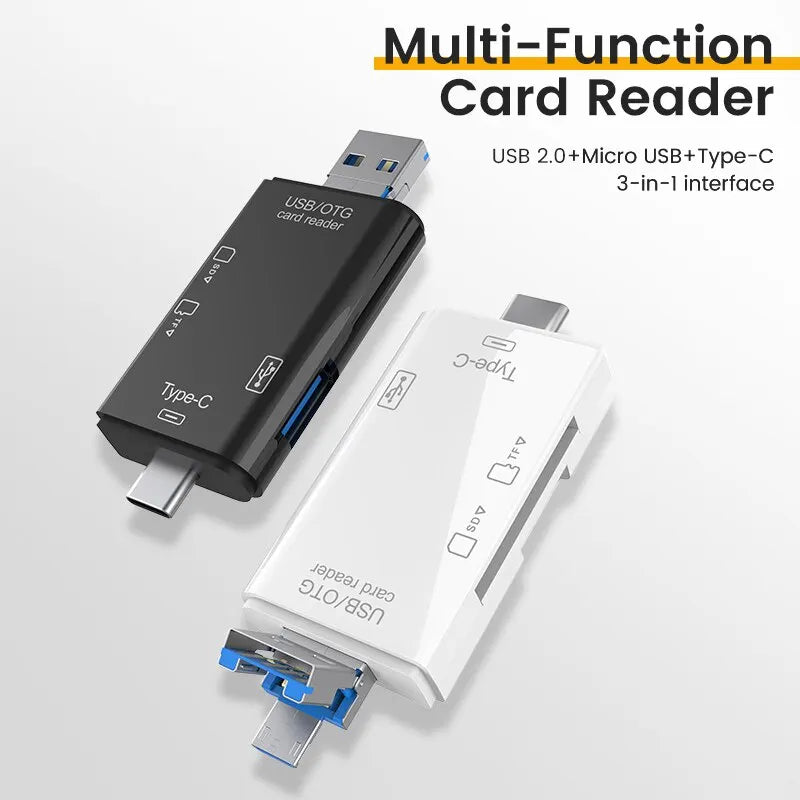 Otg Type C Card Reader Usb 2 0 Tf Mirco Sd Smart Memory Flash Memory Adapter Mini Mobile Phone Accessories 6in1 FUN GUYS SHOP   FUN GUY WORLD