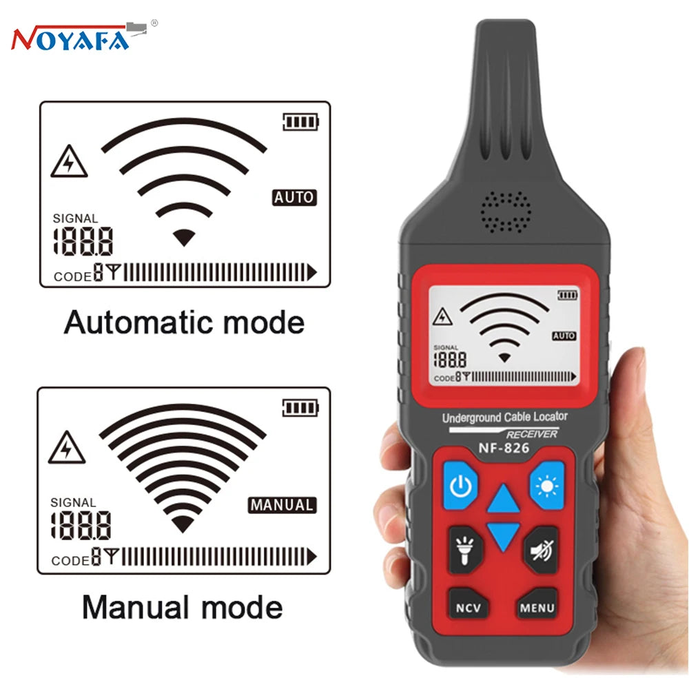 NOYAFA NF-826 High Voltage Wire Tracker Portable Telephone Cable Locator Underground Pipe Detector Professional Cable Finder FUN GUYS SHOP   FUN GUY WORLD