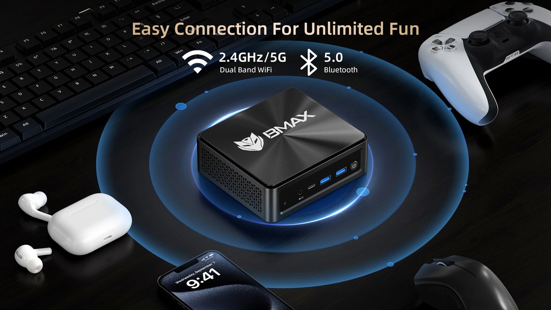 BMAX B5A Pro Mini PC | AMD Ryzen 7 5825U/5700U | Radeon Graphics | 16GB+512GB | Win11 Pro | 4K@60Hz | USB4 | Ultra-Slim FUN GUYS SHOP   FUN GUYS SHOP