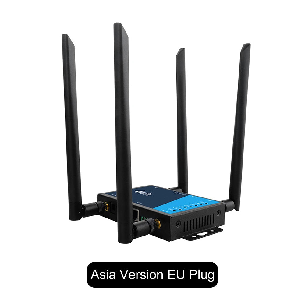 4G WiFi Router Industrial Grade 4G Broadband Wireless Router 4G LTE CPE Router With Sim Card Slot Antenna Firewall Protection FUN GUYS SHOP   FUN GUY WORLD