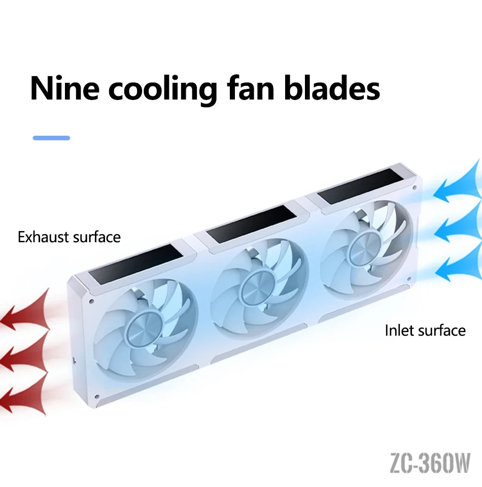 JONSBO ZC-360 Chassis Fan 3 Screen 5V ARGB PWM CPU Cooling Fan Ball Bearing Integrated Fan Magnetic Suction 3.38 Inch Case Fan FUN GUYS SHOP   FUN GUY WORLD