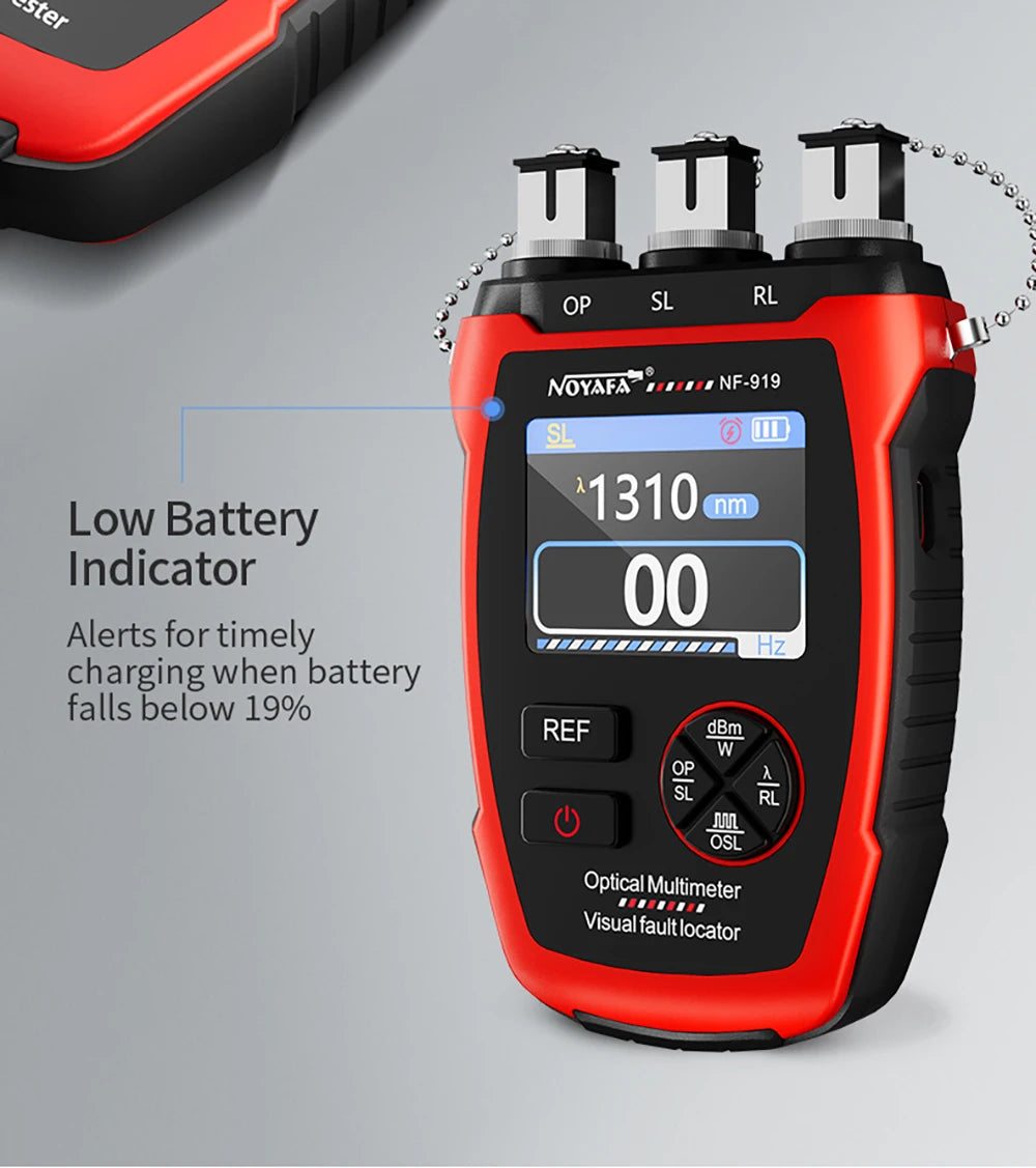 NOYAFA NF-919 Mini Optical Power Meter Visual Fault Locator Network Cable Test OPM/REF -70~+9dbm SC/FC/ST Universal Port FUN GUYS SHOP   FUN GUY WORLD