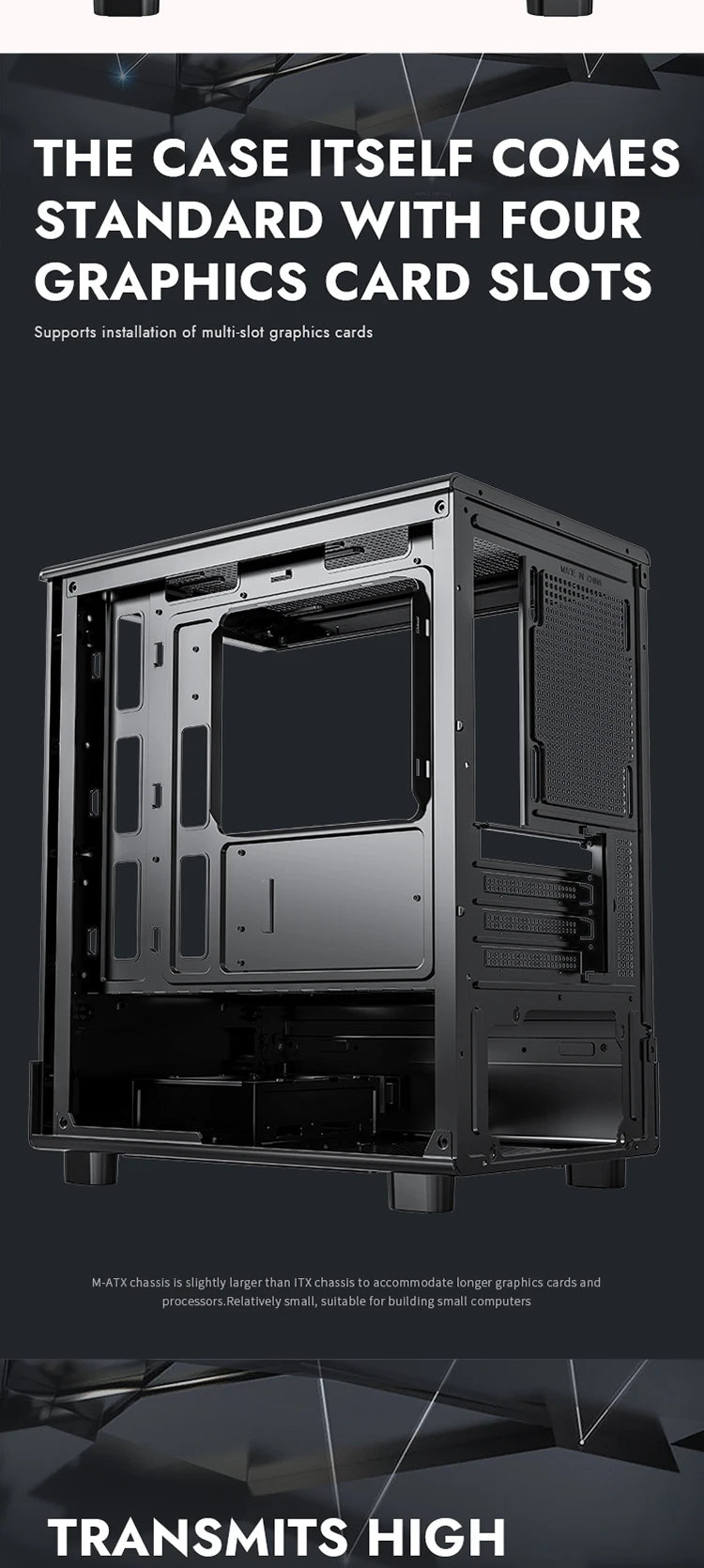 Darkflash DB330M PC Case M-ATX Desktop 270 ° Sea View Room Computer Case USB3.0 Double-Sided Transparent Glass Gamer Cabinet FUN GUYS SHOP   FUN GUY WORLD