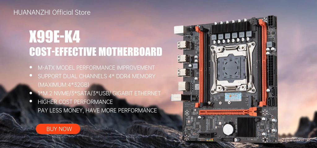 HUANANZHI X99 QD4 LGA 2011-3 XEON X99 Motherboard With Intel XEON E5 2667 V4 With 2*16G DDR4 ECC Memory Combo Kit Set NVME FUN GUYS SHOP   FUN GUY WORLD