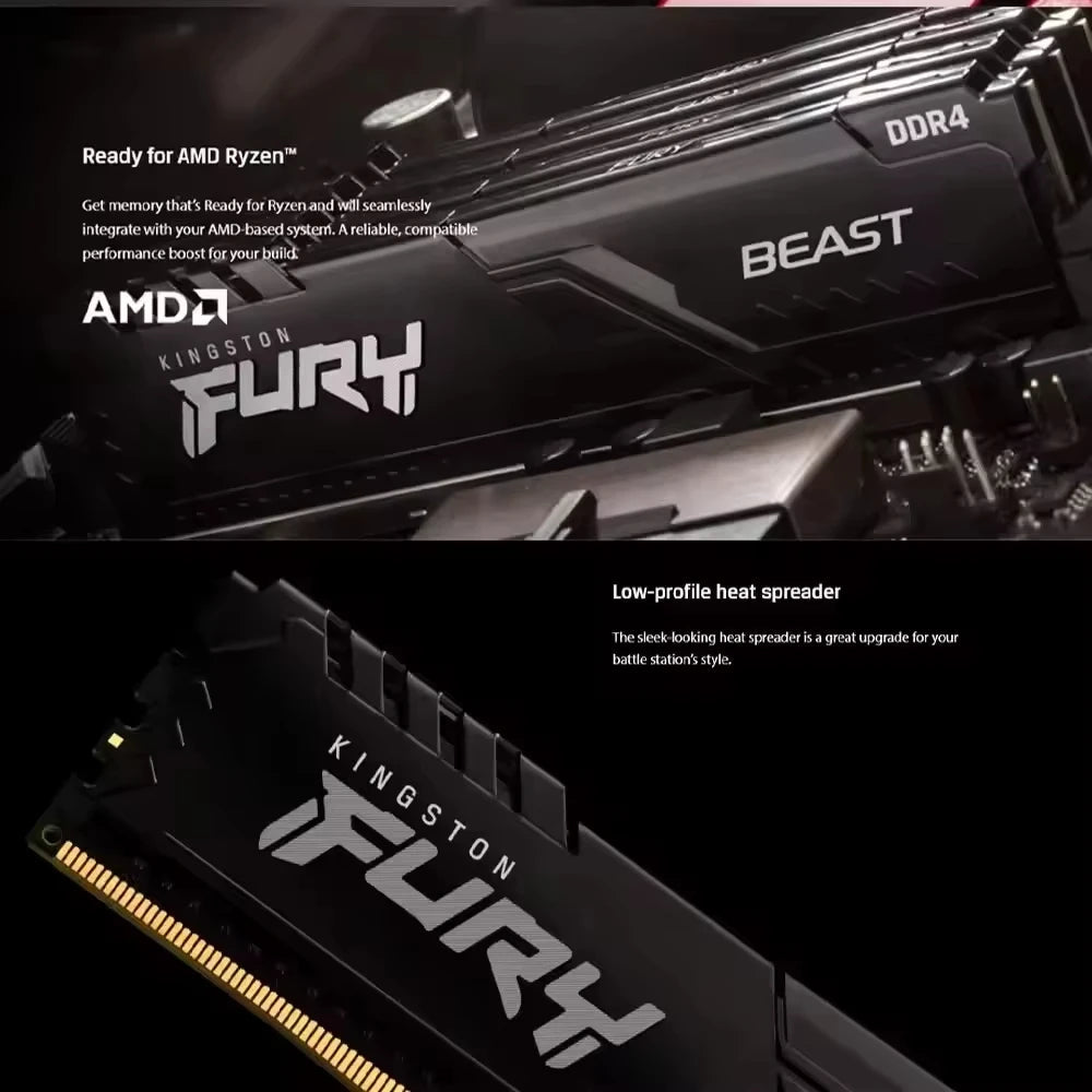 Hyperx FURY Beast DDR4 8GB 16GB 32GB 2400 2666 3200MHz DIMM PC4 - 23400 25600 28800 DDR4 Desktop Memory Module - FUN GUY WORLD FUN GUYS SHOP FUN GUY WORLD 497:2014534678G 2400MHz;6:5823  8G 2400MHz DDR4 Hyperx FURY Beast DDR4 8GB 16GB 32GB 2400 2666 3200MHz DIMM PC4 - 23400 25600 28800 DDR4 Desktop Memory Module FUN GUYS SHOP FUN GUY WORLD