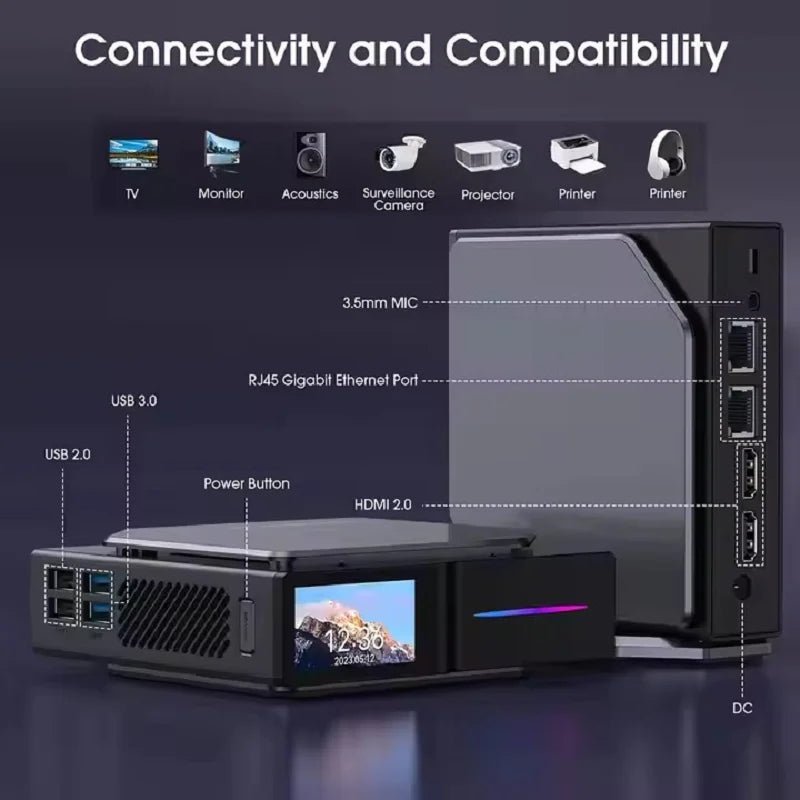 Intel 12th Gen Alder Lake N150 Mini PC M.2 NVMe SSD Mini Computer Gaming Computer LCD Screen Vertical Mini Tower - FUN GUYS SHOP FUN GUYS SHOP FUN GUYS SHOP 200000605:200004548;200007763:201336100;5:239934248016G RAM 1TB SSD  16G RAM 1TB SSD UK China Mainland Intel 12th Gen Alder Lake N150 Mini PC M.2 NVMe SSD Mini Computer Gaming Computer LCD Screen Vertical Mini Tower