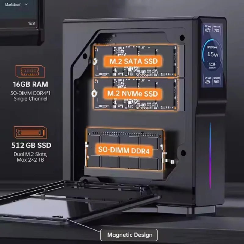 Intel 12th Gen Alder Lake N150 Mini PC M.2 NVMe SSD Mini Computer Gaming Computer LCD Screen Vertical Mini Tower - FUN GUYS SHOP FUN GUYS SHOP FUN GUYS SHOP 200000605:200004548;200007763:201336100;5:239934248016G RAM 1TB SSD  16G RAM 1TB SSD UK China Mainland Intel 12th Gen Alder Lake N150 Mini PC M.2 NVMe SSD Mini Computer Gaming Computer LCD Screen Vertical Mini Tower