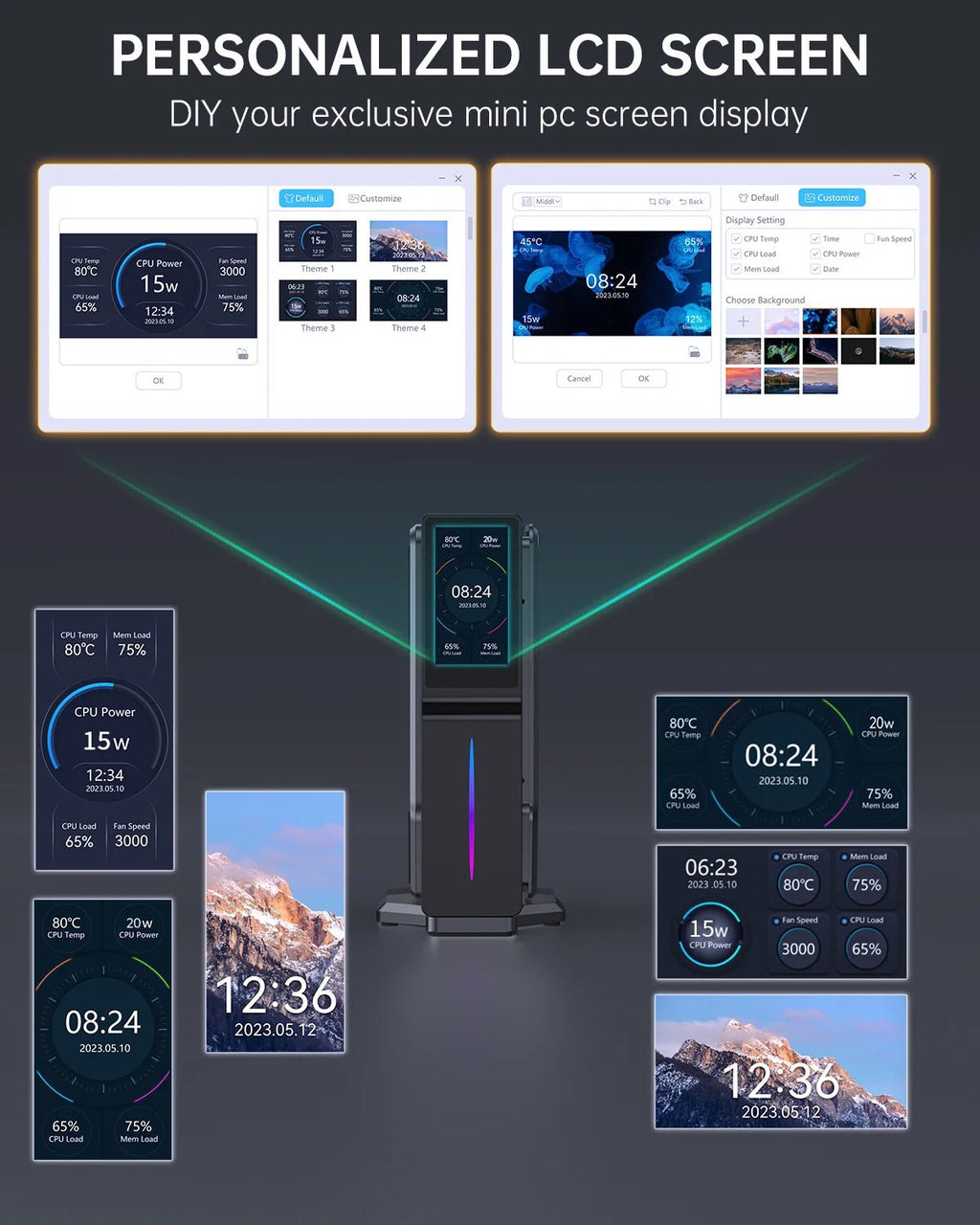 Intel 12th Gen Alder Lake N150 Mini PC M.2 NVMe SSD Mini Computer Gaming Computer LCD Screen Vertical Mini Tower - FUN GUYS SHOP FUN GUYS SHOP FUN GUYS SHOP 200000605:200004548;200007763:201336100;5:239934248016G RAM 1TB SSD  16G RAM 1TB SSD UK China Mainland Intel 12th Gen Alder Lake N150 Mini PC M.2 NVMe SSD Mini Computer Gaming Computer LCD Screen Vertical Mini Tower