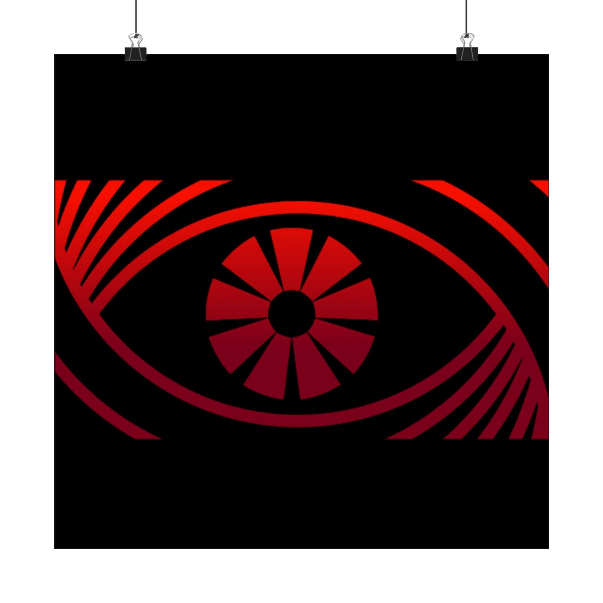 Red Eye Graphic Poster — Matte Horizontal Art Print - FUN GUY WORLD Poster Printify FUN GUY WORLD 13836025760544449818  16" x 16" Matte Red Eye Graphic Poster — Matte Horizontal Art Print Printify Poster FUN GUY WORLD