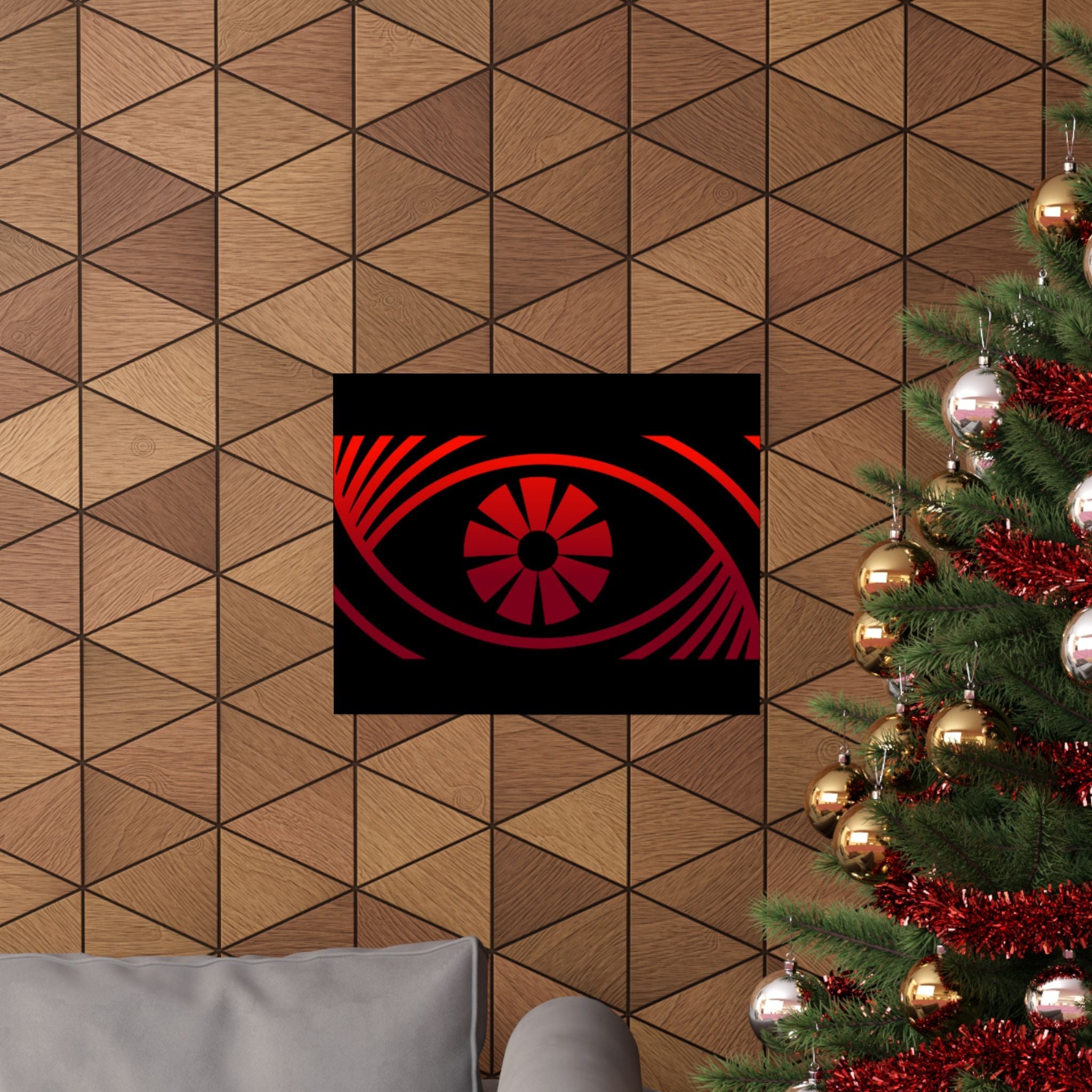 Red Eye Graphic Poster — Matte Horizontal Art Print - FUN GUY WORLD Poster Printify FUN GUY WORLD 14644117845194402100  18" x 18" Matte Red Eye Graphic Poster — Matte Horizontal Art Print Printify Poster FUN GUY WORLD