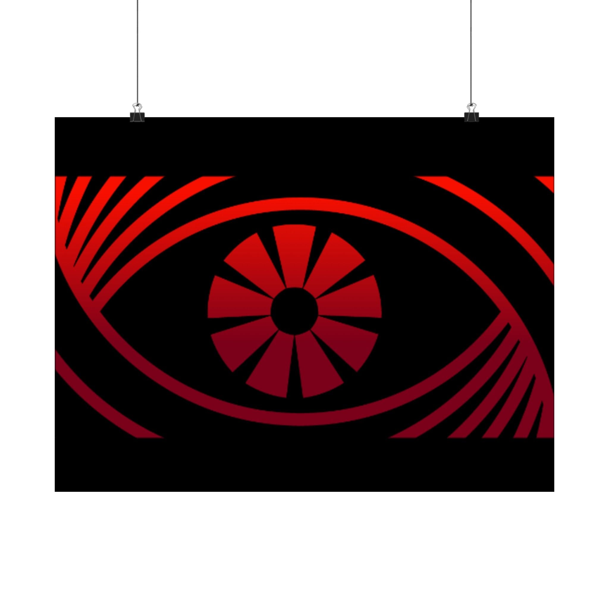 Red Eye Graphic Poster — Matte Horizontal Art Print - FUN GUY WORLD Poster Printify FUN GUY WORLD 14787361520079497981  24″ x 18″ Matte Red Eye Graphic Poster — Matte Horizontal Art Print Printify Poster FUN GUY WORLD