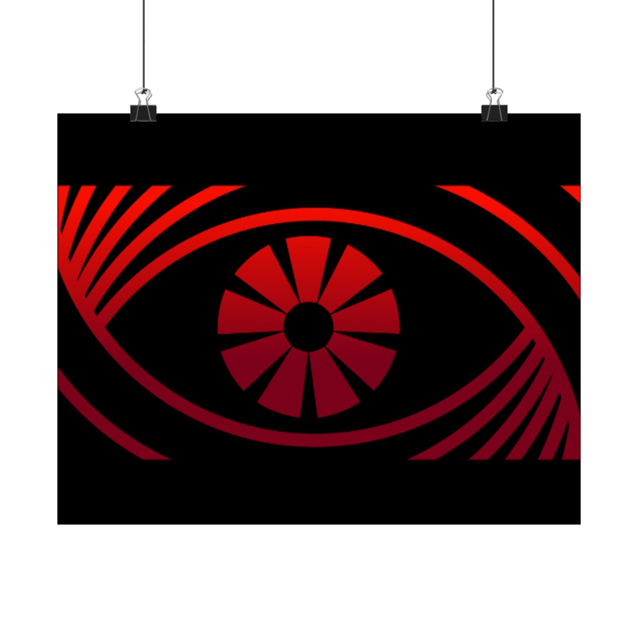 Red Eye Graphic Poster — Matte Horizontal Art Print - FUN GUY WORLD Poster Printify FUN GUY WORLD 19614937710907720507  14″ x 11″ Matte Red Eye Graphic Poster — Matte Horizontal Art Print Printify Poster FUN GUY WORLD