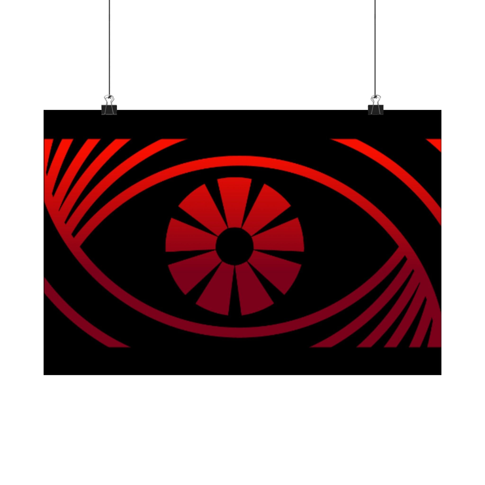 Red Eye Graphic Poster — Matte Horizontal Art Print - FUN GUY WORLD Poster Printify FUN GUY WORLD 20518904063362413536  18″ x 12″ Matte Red Eye Graphic Poster — Matte Horizontal Art Print Printify Poster FUN GUY WORLD