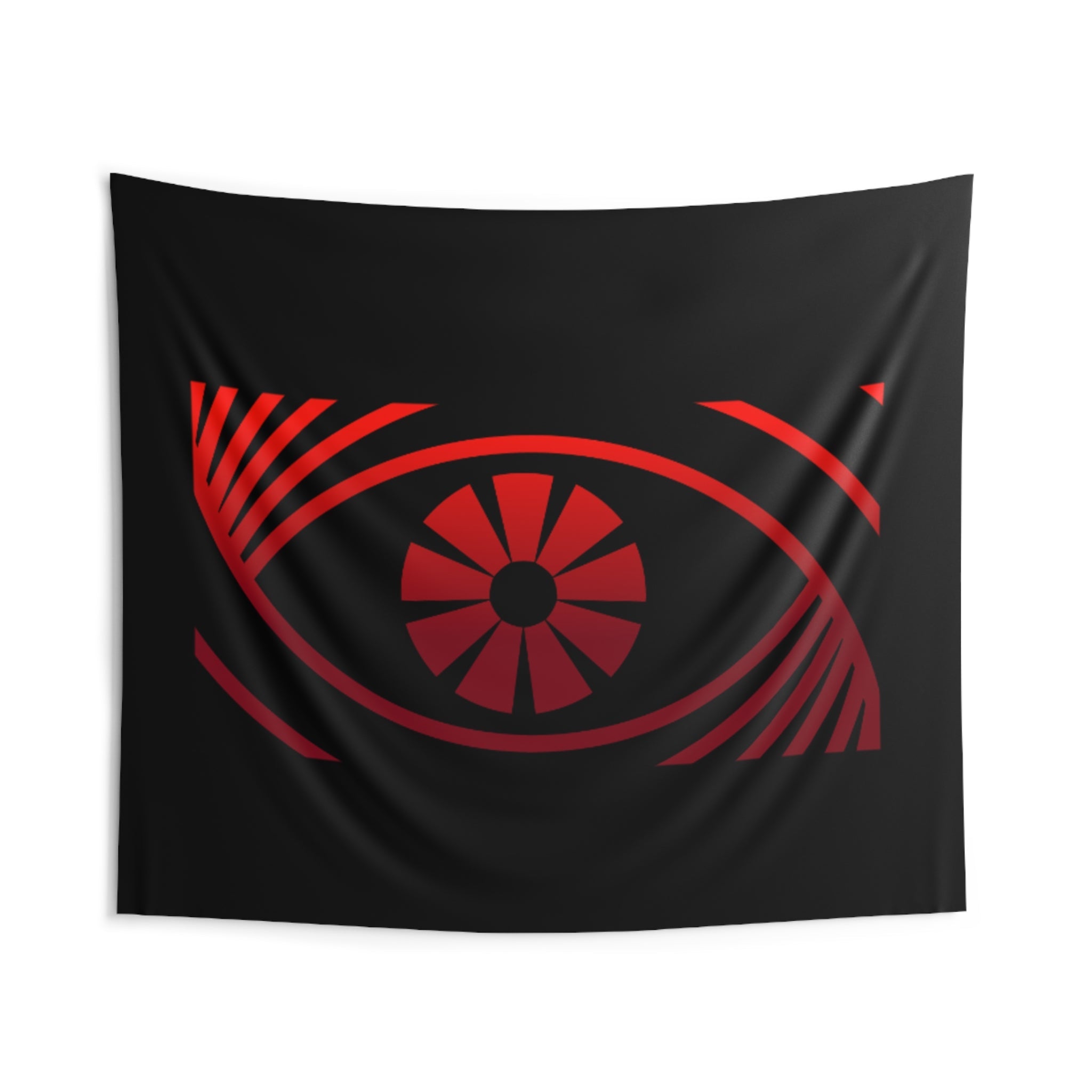 Red Eye Logo DJ Cybrsyko Indoor Wall Tapestry | Electronic Music Decor - FUN GUY WORLD Home Decor Printify FUN GUY WORLD 18977431659279246317  104" × 88" Red Eye Logo DJ Cybrsyko Indoor Wall Tapestry | Electronic Music Decor Printify Home Decor FUN GUY WORLD