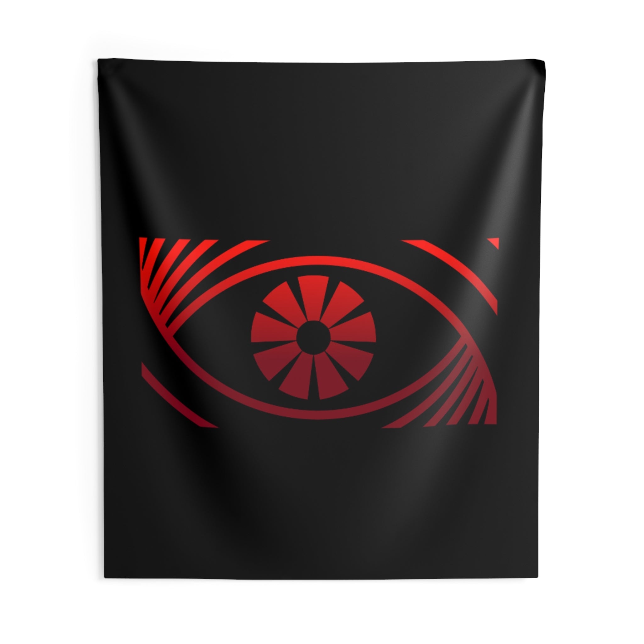Red Eye Logo DJ Cybrsyko Indoor Wall Tapestry | Electronic Music Decor - FUN GUY WORLD Home Decor Printify FUN GUY WORLD 26128007201271320145  88" × 104" Red Eye Logo DJ Cybrsyko Indoor Wall Tapestry | Electronic Music Decor Printify Home Decor FUN GUY WORLD
