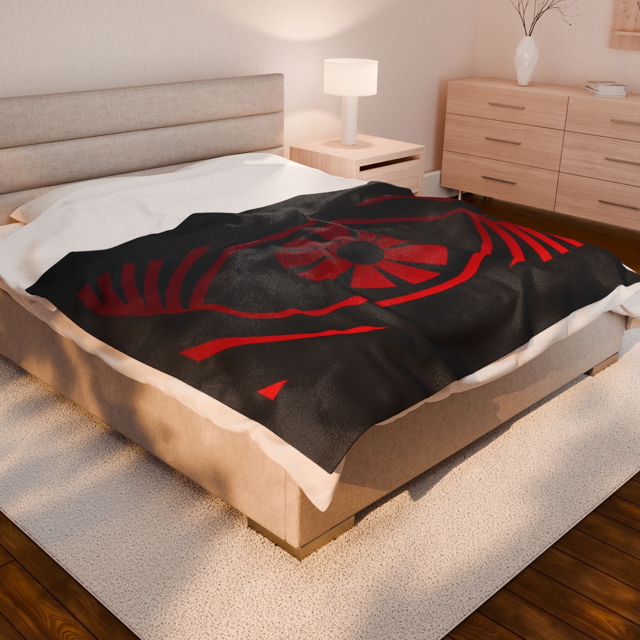 Red Eye Velveteen Plush Blanket — Cozy CYBRSYKO Throw for Home & Gifting - FUN GUY WORLD All Over Prints Printify FUN GUY WORLD 26795274733241688467  30" × 40" Red Eye Velveteen Plush Blanket — Cozy CYBRSYKO Throw for Home & Gifting Printify All Over Prints FUN GUY WORLD