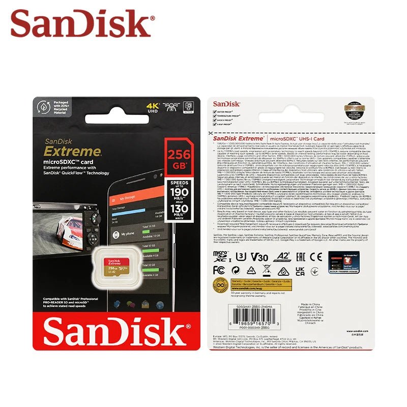 SanDisk Extreme U3 V30 A2 microSDXC Memory Card 1TB 512GB 256GB 128GB 64GB 32GB Class 10 Micro SD Card Microsd Flash TF Cards - FUN GUYS SHOP FUN GUYS SHOP FUN GUYS SHOP 26:200002719256GB  256GB SanDisk Extreme U3 V30 A2 microSDXC Memory Card 1TB 512GB 256GB 128GB 64GB 32GB Class 10 Micro SD Card Microsd Flash TF Cards