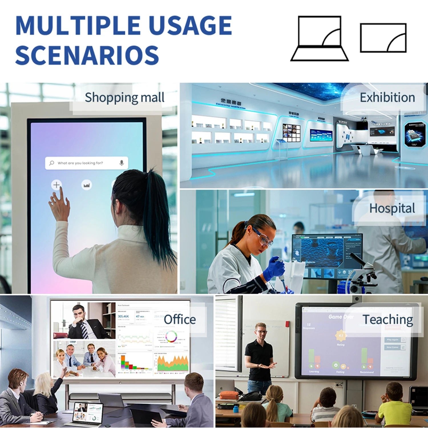 TouchWo 32 43 55 65" Interactive Whiteboard Touchscreen Monitor,All - in - One Touch Computer Smart Board For Office Classroom - FUN GUYS SHOP FUN GUYS SHOP FUN GUYS SHOP 200000605:201441034;200007763:201336100;272:8093Win 10 OS i5-8G-256G;5:5708526765 inch  65 inch Win 10 OS i5 - 8G - 256G JP|China Mainland TouchWo 32 43 55 65" Interactive Whiteboard Touchscreen Monitor,All - in - One Touch Computer Smart Board For Office Classroom