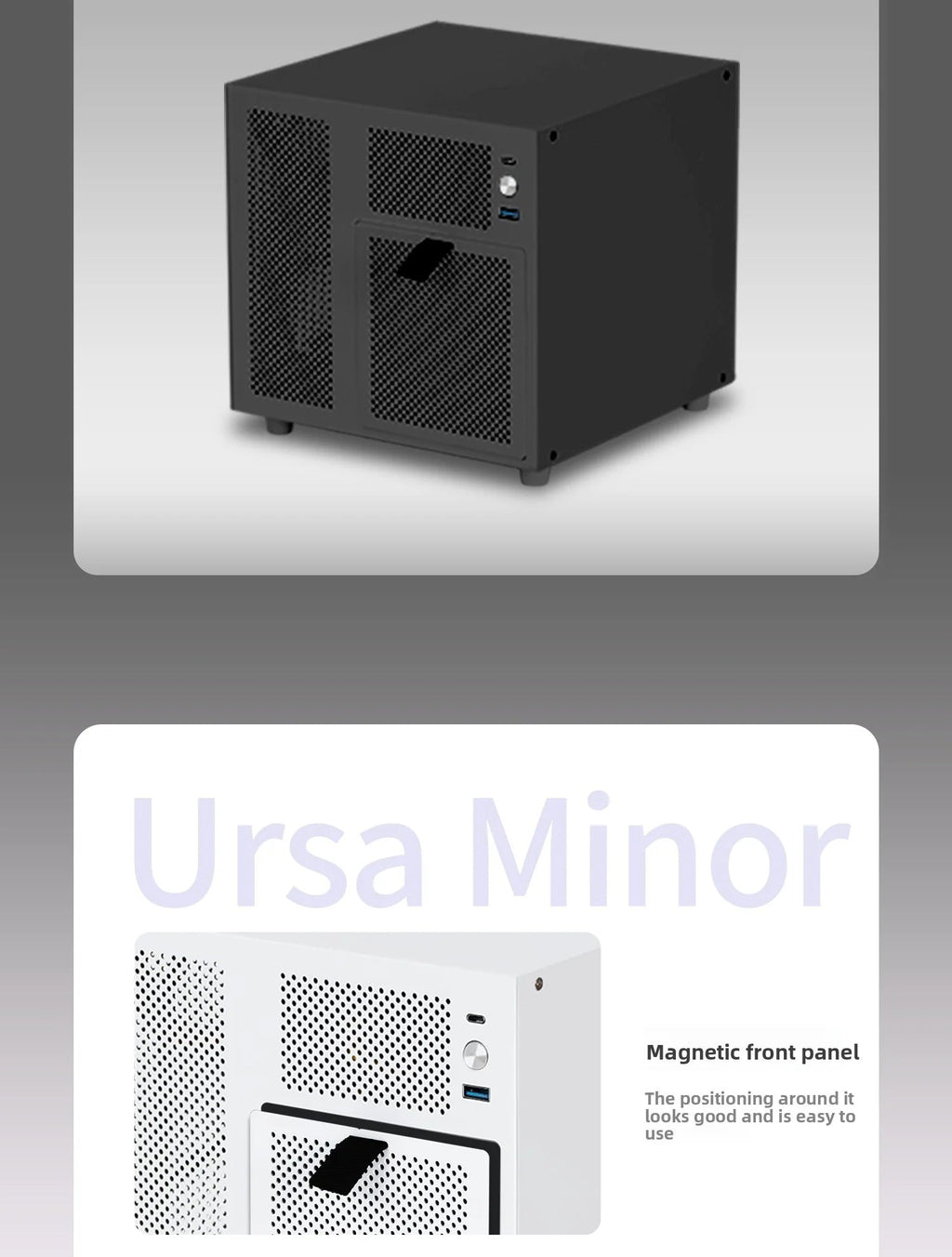 Ursa Minor 4 - bay NAS Chassis SFX Power Supply ITX Motherboard,9.9L Ultra - compact Size, 70mm Heat Sink - FUN GUY WORLD FUN GUYS SHOP FUN GUY WORLD 14:350853A Chassis White  A Chassis White Ursa Minor 4 - bay NAS Chassis SFX Power Supply ITX Motherboard,9.9L Ultra - compact Size, 70mm Heat Sink FUN GUYS SHOP FUN GUY WORLD