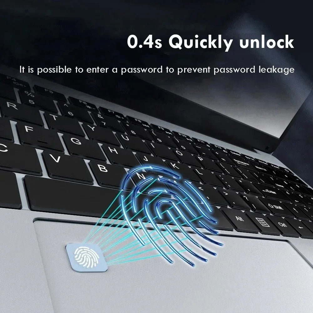 Windows 11 Pro 15.6" Laptop Computer Intel Celeron N4000 16GB DDR 1TB SSD Laptops Office Computer PC Fingerprint Unlock Notebook - FUN GUY WORLD FUN GUYS SHOP FUN GUY WORLD 14:350853;200000567:5969Intel Celeron N4000;200000605:20144103516GB RAM 1TB SSD;200007763:201336106  Silver Intel Celeron N4000 16GB RAM 1TB SSD|United States Windows 11 Pro 15.6" Laptop Computer Intel Celeron N4000 16GB DDR 1TB SSD Laptops Office Computer PC Fingerprint Unlock Notebook FUN GUYS SHOP FUN GUY WORLD